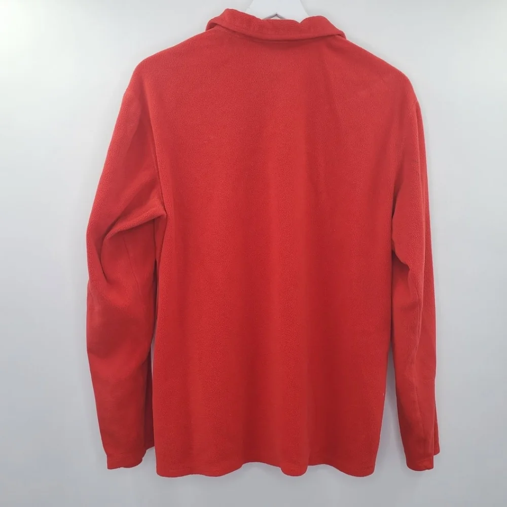 The North Face Polartec Quarter Zip Fleece Sweater Red - Picture 3 of 8